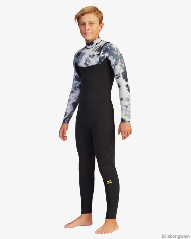 Billabong Clothing 00V681093 | Billabong 4/3 Ofenkomplett-Neoprenanzug mit Brustreißverschluss Pro Batik Jungs