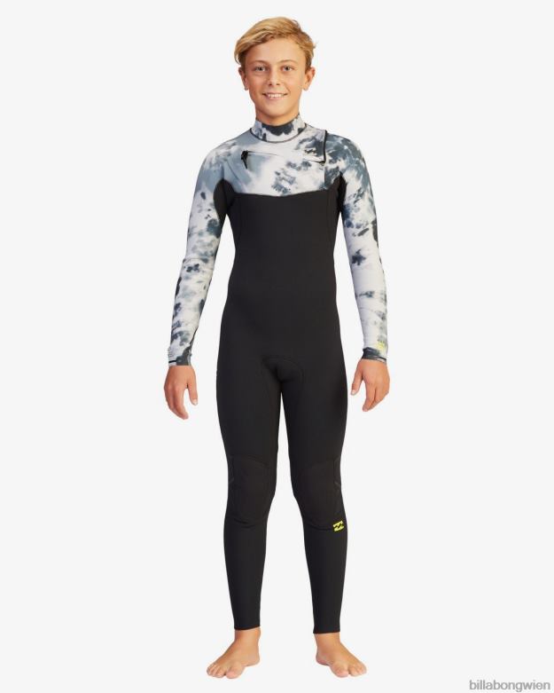 Billabong Clothing 00V681093 | Billabong 4/3 Ofenkomplett-Neoprenanzug mit Brustreißverschluss Pro Batik Jungs