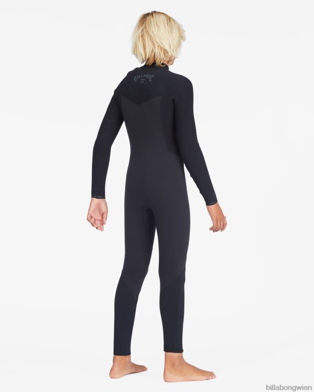 Billabong Clothing 00V681111 | Billabong 4/3-Revolution-Neoprenanzug mit Brustreißverschluss Schwarz Jungs