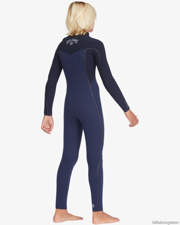 Billabong Clothing 00V681129 | Billabong 4/3 Ofenkomplett-Neoprenanzug mit Brustreißverschluss Marine Jungs