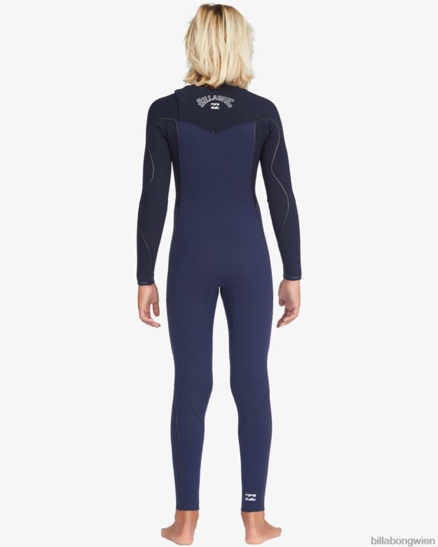 Billabong Clothing 00V681129 | Billabong 4/3 Ofenkomplett-Neoprenanzug mit Brustreißverschluss Marine Jungs