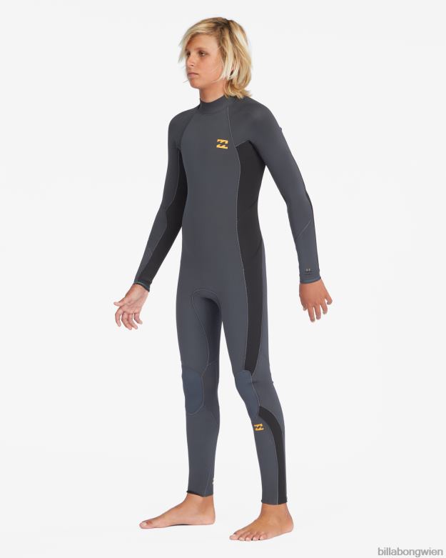 Billabong Clothing 00V681130 | Billabong 3/2 absoluter Neoprenanzug mit Reißverschluss hinten Graphit Jungs