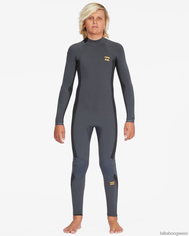 Billabong Clothing 00V681130 | Billabong 3/2 absoluter Neoprenanzug mit Reißverschluss hinten Graphit Jungs