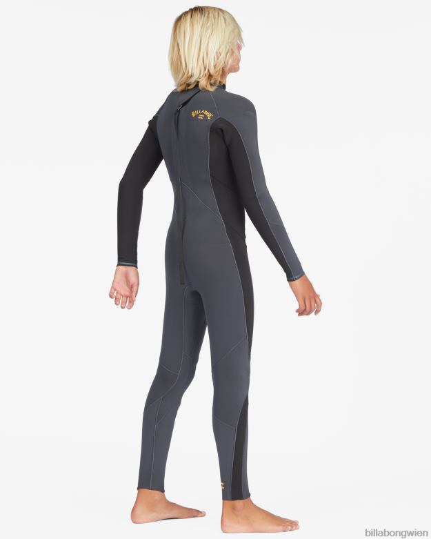 Billabong Clothing 00V681130 | Billabong 3/2 absoluter Neoprenanzug mit Reißverschluss hinten Graphit Jungs