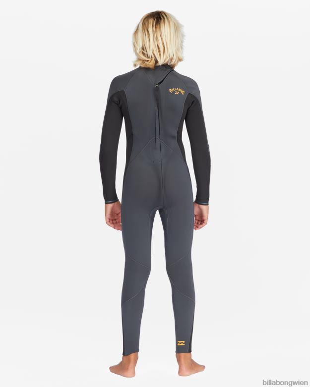 Billabong Clothing 00V681130 | Billabong 3/2 absoluter Neoprenanzug mit Reißverschluss hinten Graphit Jungs