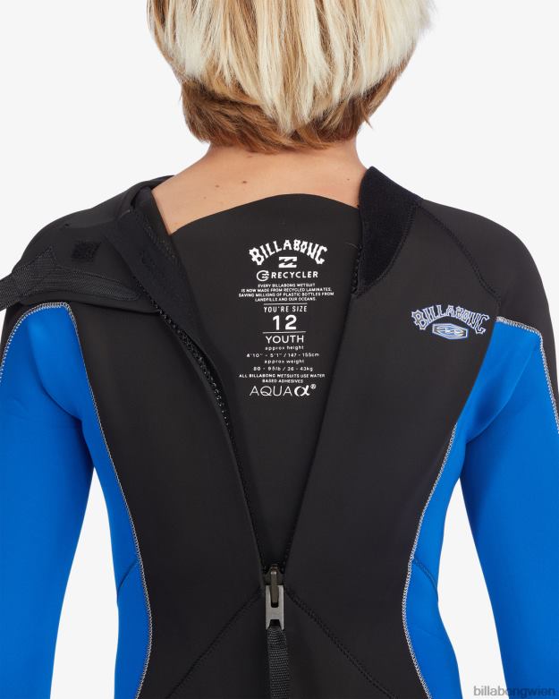 Billabong Clothing 00V681132 | Billabong 3/2 absoluter Neoprenanzug mit Reißverschluss hinten Hafen Jungs
