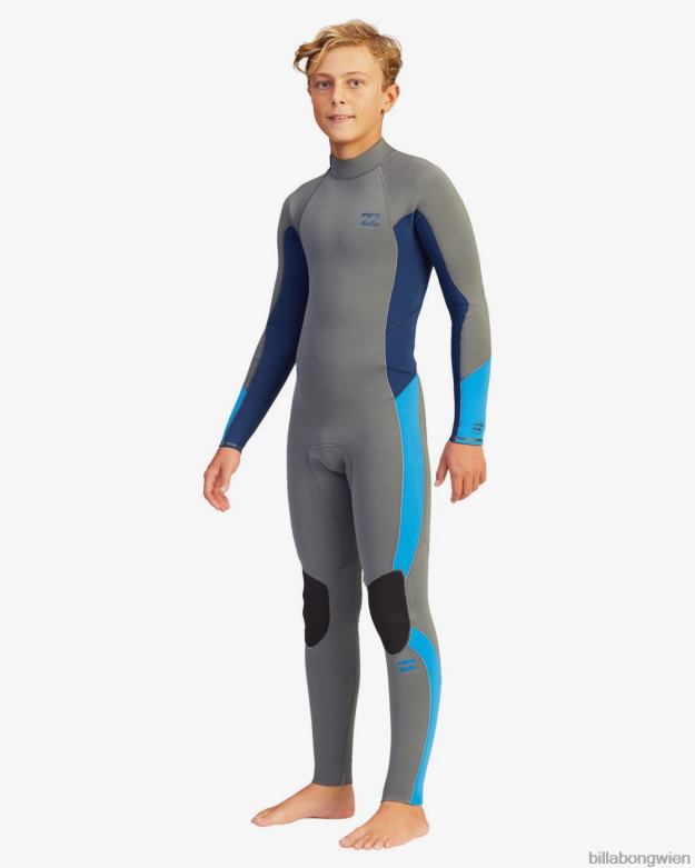 Billabong Clothing 00V681150 | Billabong 3/2 absoluter Neoprenanzug mit Reißverschluss hinten Asche Jungs