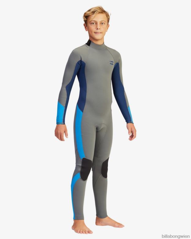 Billabong Clothing 00V681150 | Billabong 3/2 absoluter Neoprenanzug mit Reißverschluss hinten Asche Jungs