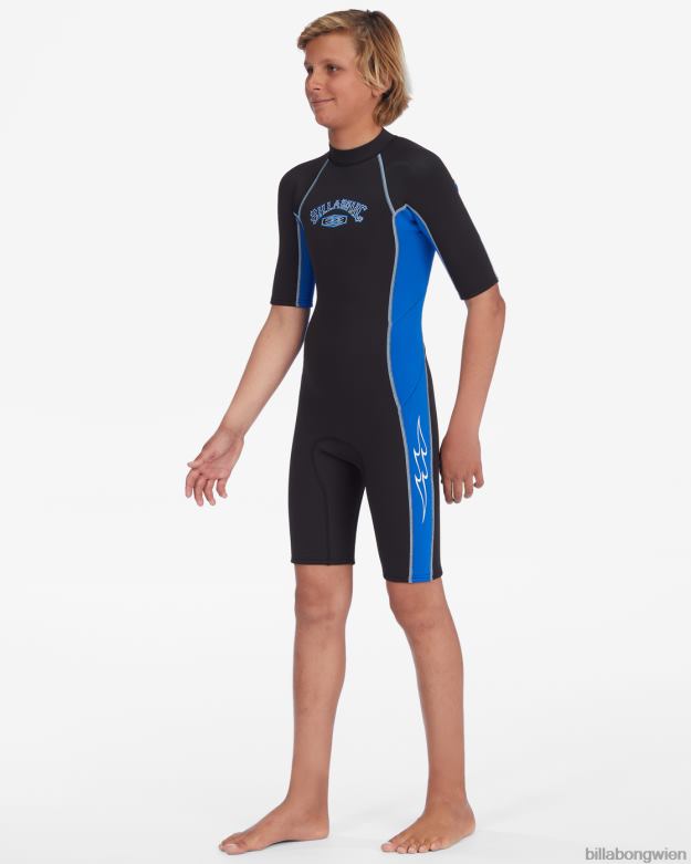 Billabong Clothing 00V68892 | Billabong 2/2 mm absoluter Kurzarm-Springsuit mit Reißverschluss hinten Hafen Jungs