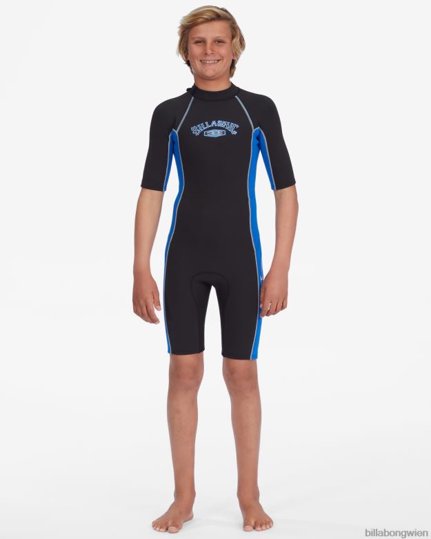 Billabong Clothing 00V68892 | Billabong 2/2 mm absoluter Kurzarm-Springsuit mit Reißverschluss hinten Hafen Jungs