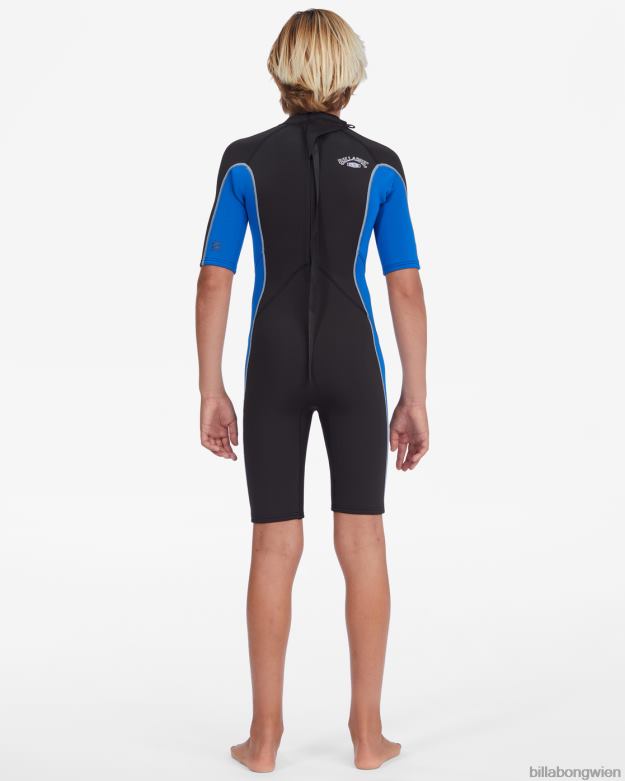 Billabong Clothing 00V68892 | Billabong 2/2 mm absoluter Kurzarm-Springsuit mit Reißverschluss hinten Hafen Jungs