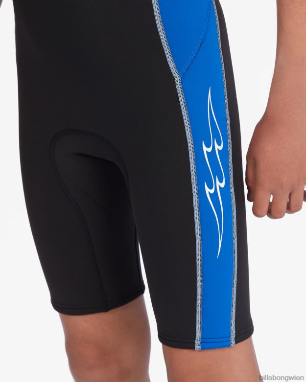 Billabong Clothing 00V68892 | Billabong 2/2 mm absoluter Kurzarm-Springsuit mit Reißverschluss hinten Hafen Jungs