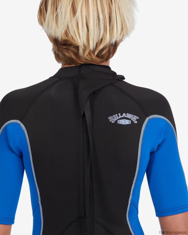 Billabong Clothing 00V68892 | Billabong 2/2 mm absoluter Kurzarm-Springsuit mit Reißverschluss hinten Hafen Jungs