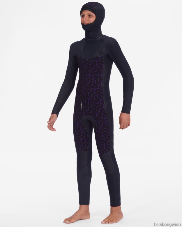Billabong Clothing 00V68909 | Billabong Neoprenanzug mit Kapuze und 5/4-Absolutem-Brustreißverschluss Militär Jungs