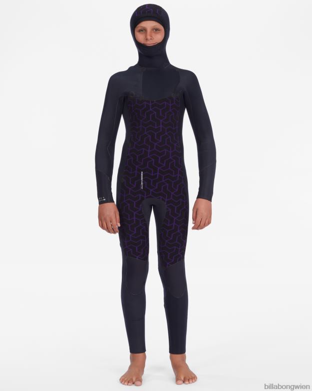 Billabong Clothing 00V68909 | Billabong Neoprenanzug mit Kapuze und 5/4-Absolutem-Brustreißverschluss Militär Jungs