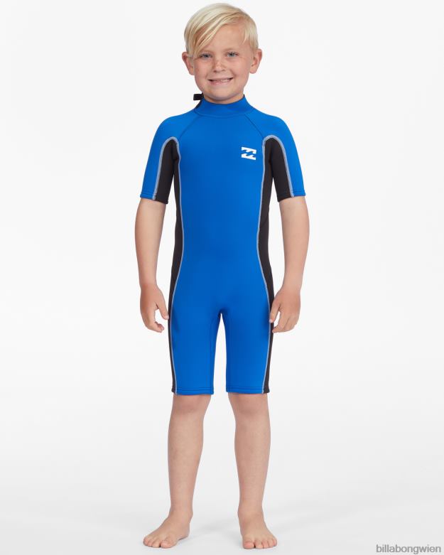 Billabong Clothing 00V68910 | Billabong 2-7 2/2 mm absoluter Kurzarm-Springsuit mit Reißverschluss hinten Hafen Jungs