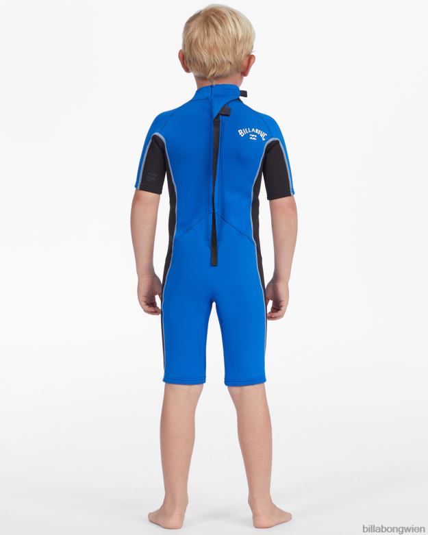 Billabong Clothing 00V68910 | Billabong 2-7 2/2 mm absoluter Kurzarm-Springsuit mit Reißverschluss hinten Hafen Jungs