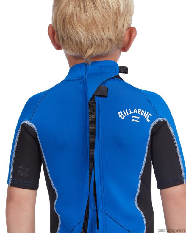 Billabong Clothing 00V68910 | Billabong 2-7 2/2 mm absoluter Kurzarm-Springsuit mit Reißverschluss hinten Hafen Jungs