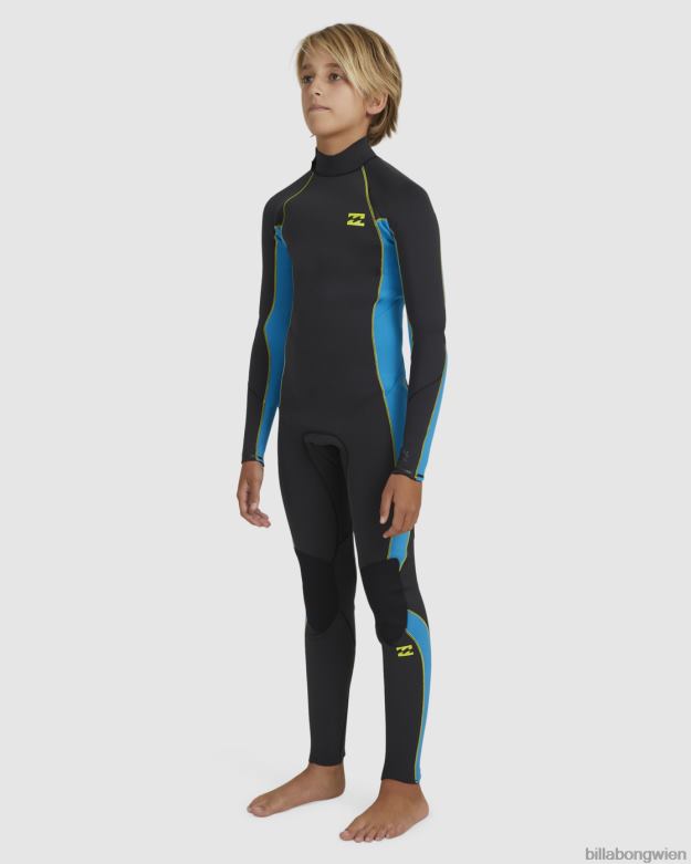 Billabong Clothing 00V68983 | Billabong 3/2 absoluter Neoprenanzug mit Reißverschluss hinten Neonnacht Jungs