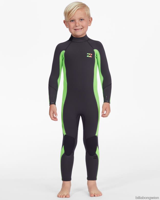Billabong Clothing 00V68987 | Billabong (2-7) 3/2 mm absoluter Neoprenanzug mit Reißverschluss hinten neongrün Jungs