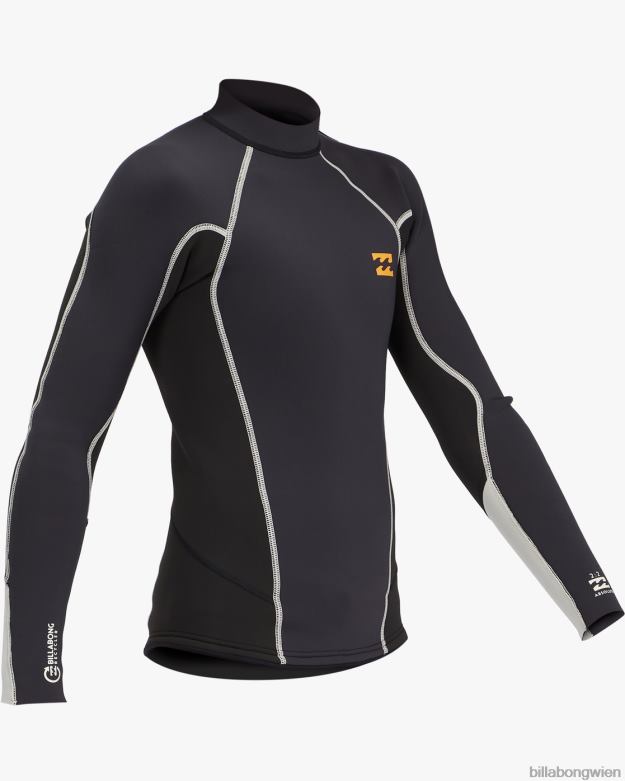 Billabong Clothing 00V68991 | Billabong 2 mm absolute Langarm-Neoprenanzugjacke schwarzer Fels Jungs