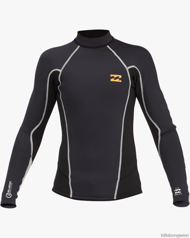 Billabong Clothing 00V68991 | Billabong 2 mm absolute Langarm-Neoprenanzugjacke schwarzer Fels Jungs