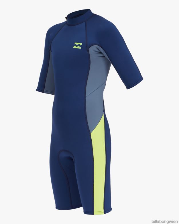 Billabong Clothing 00V68993 | Billabong Kurzärmliger Frühlingsanzug mit 2/2-Absolutem-Reißverschluss hinten Marine Jungs