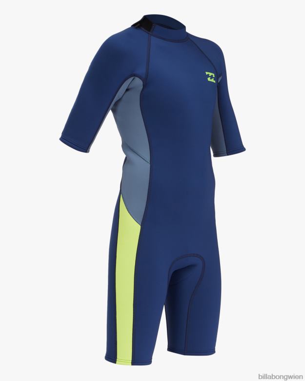 Billabong Clothing 00V68993 | Billabong Kurzärmliger Frühlingsanzug mit 2/2-Absolutem-Reißverschluss hinten Marine Jungs