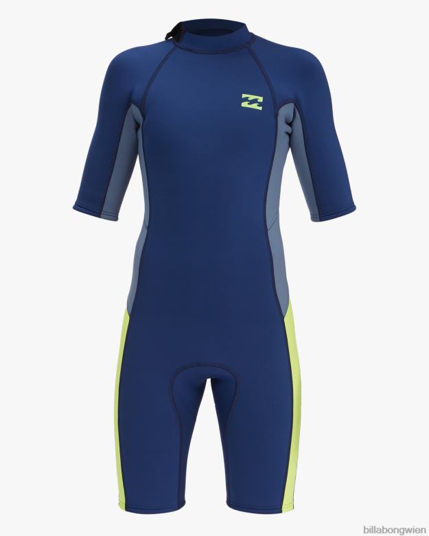 Billabong Clothing 00V68993 | Billabong Kurzärmliger Frühlingsanzug mit 2/2-Absolutem-Reißverschluss hinten Marine Jungs
