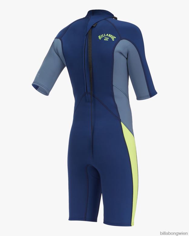 Billabong Clothing 00V68993 | Billabong Kurzärmliger Frühlingsanzug mit 2/2-Absolutem-Reißverschluss hinten Marine Jungs