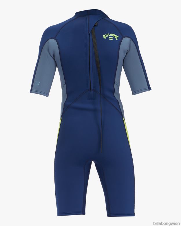 Billabong Clothing 00V68993 | Billabong Kurzärmliger Frühlingsanzug mit 2/2-Absolutem-Reißverschluss hinten Marine Jungs