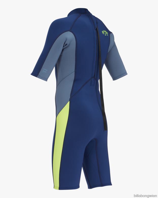 Billabong Clothing 00V68993 | Billabong Kurzärmliger Frühlingsanzug mit 2/2-Absolutem-Reißverschluss hinten Marine Jungs