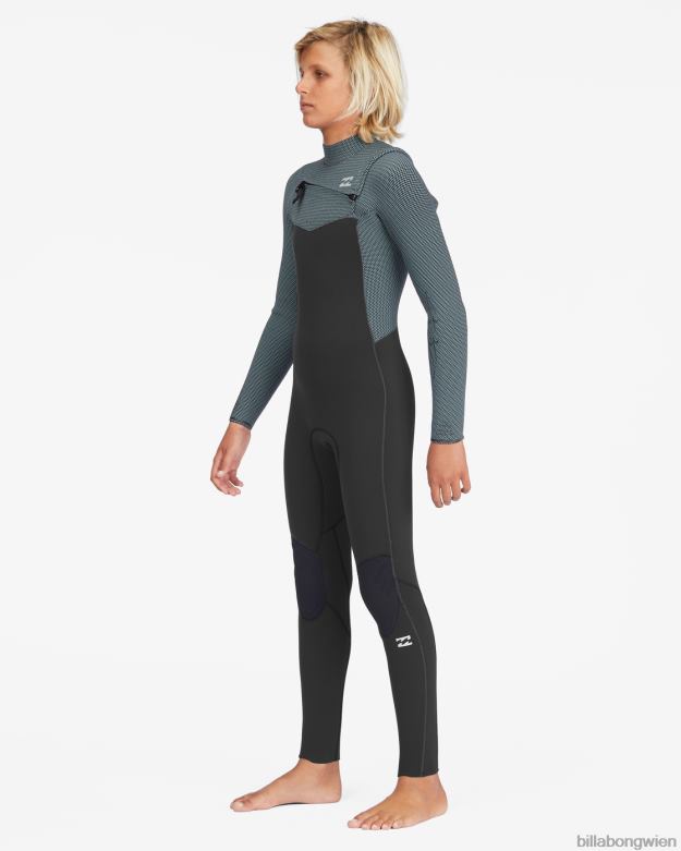 Billabong Clothing 00V68998 | Billabong Neoprenanzug mit 3/2-Revolution-Brustreißverschluss antikes Schwarz Jungs