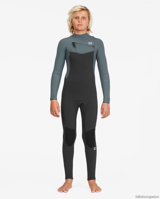 Billabong Clothing 00V68998 | Billabong Neoprenanzug mit 3/2-Revolution-Brustreißverschluss antikes Schwarz Jungs