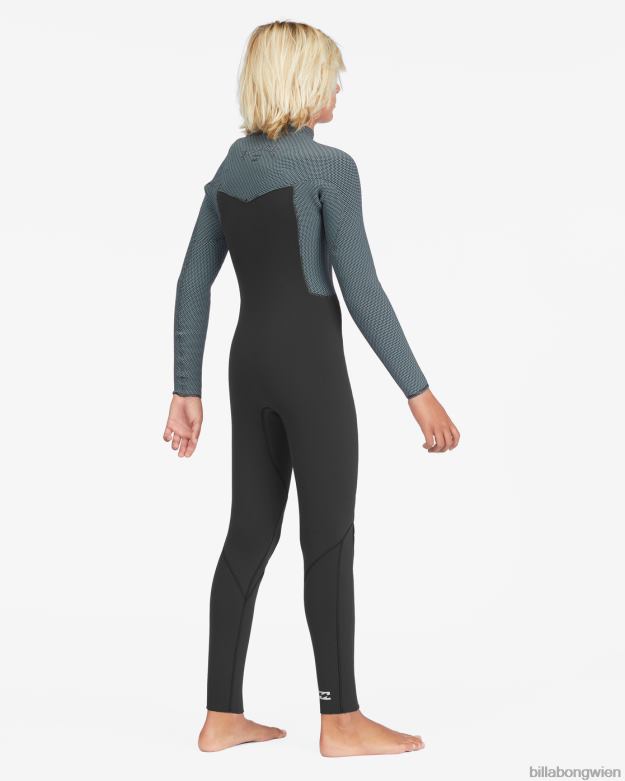 Billabong Clothing 00V68998 | Billabong Neoprenanzug mit 3/2-Revolution-Brustreißverschluss antikes Schwarz Jungs