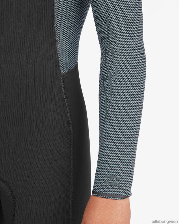 Billabong Clothing 00V68998 | Billabong Neoprenanzug mit 3/2-Revolution-Brustreißverschluss antikes Schwarz Jungs