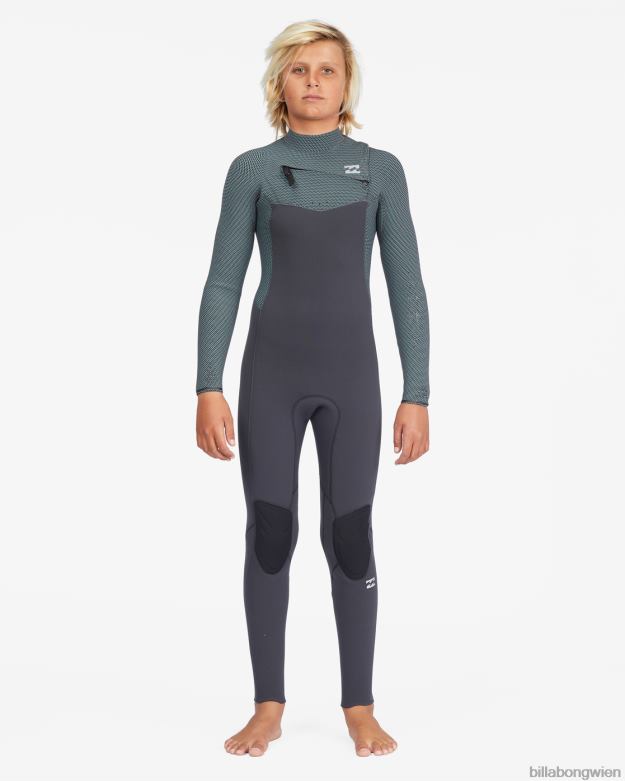 Billabong Clothing 00V68998 | Billabong Neoprenanzug mit 3/2-Revolution-Brustreißverschluss antikes Schwarz Jungs