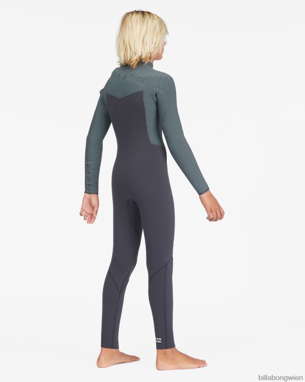 Billabong Clothing 00V68998 | Billabong Neoprenanzug mit 3/2-Revolution-Brustreißverschluss antikes Schwarz Jungs