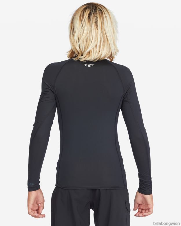 Billabong Clothing 00V68962 | Billabong Langärmliger Rashguard mit Wave-Performance-Passform für den ganzen Tag Schwarz Jungs