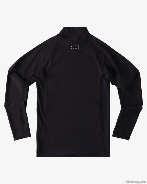 Billabong Clothing 00V68962 | Billabong Langärmliger Rashguard mit Wave-Performance-Passform für den ganzen Tag Schwarz Jungs