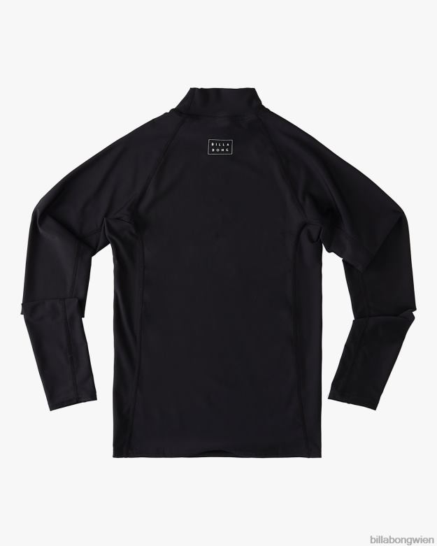 Billabong Clothing 00V68962 | Billabong Langärmliger Rashguard mit Wave-Performance-Passform für den ganzen Tag Schwarz Jungs
