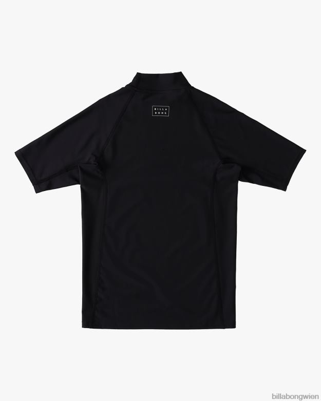 Billabong Clothing 00V68964 | Billabong Ganztägige Wave-Performance-Fit-Rashweste Schwarz Jungs