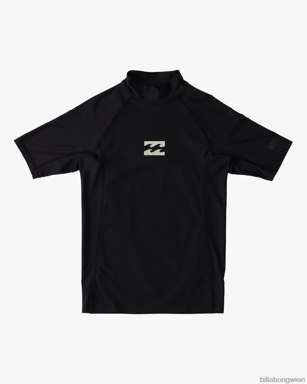 Billabong Clothing 00V68990 | Billabong 2–7 kurzärmliger Rashguard mit Wave-Performance-Passform für den ganzen Tag Schwarz Jungs