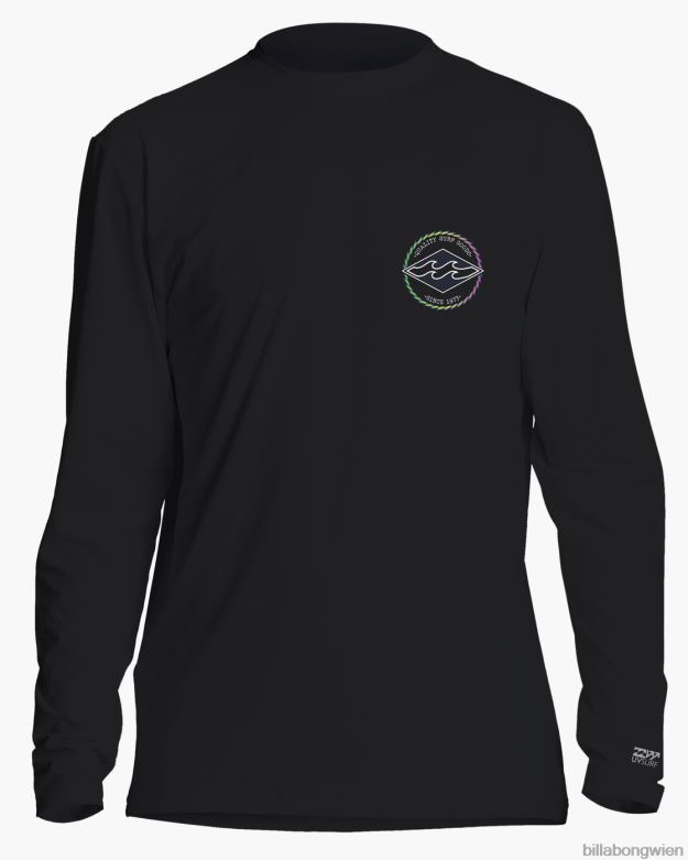 Billabong Clothing 00V681112 | Billabong Rotor Diamond UPF 50 Langarm-Surf-T-Shirt Schwarz Jungs