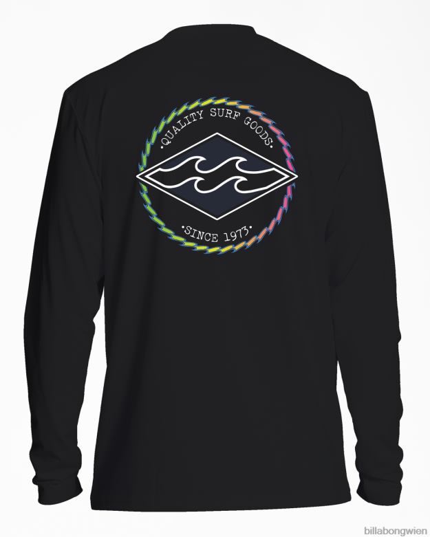 Billabong Clothing 00V681112 | Billabong Rotor Diamond UPF 50 Langarm-Surf-T-Shirt Schwarz Jungs