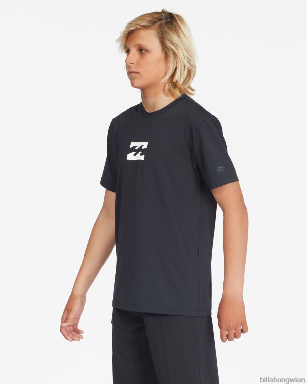 Billabong Clothing 00V68955 | Billabong Ganztägiges Wave-Surf-T-Shirt mit lockerer Passform und kurzen Ärmeln Schwarz Jungs