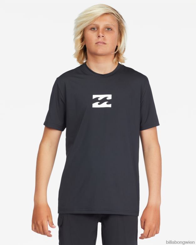 Billabong Clothing 00V68955 | Billabong Ganztägiges Wave-Surf-T-Shirt mit lockerer Passform und kurzen Ärmeln Schwarz Jungs