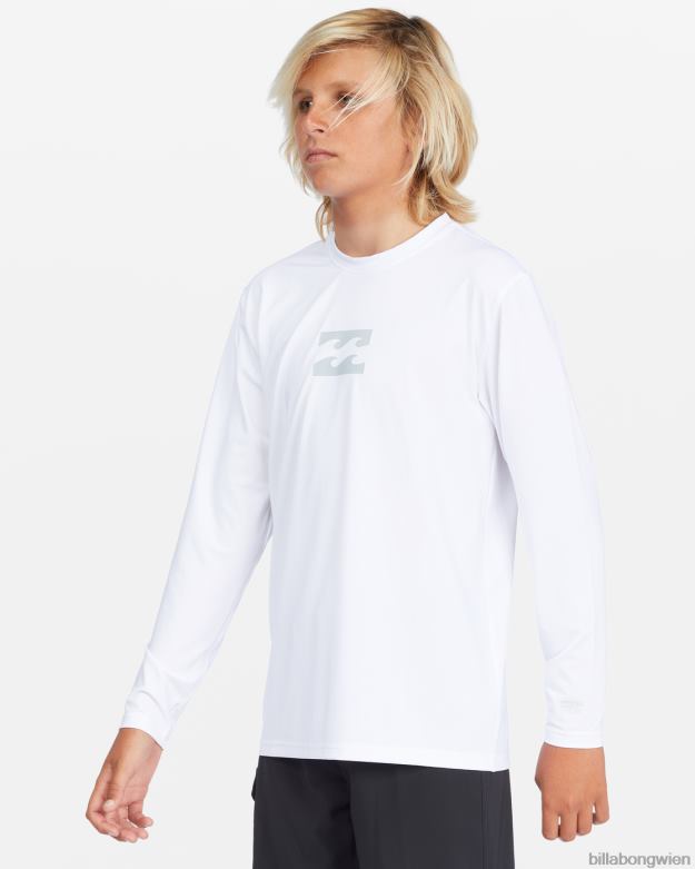 Billabong Clothing 00V68959 | Billabong Ganztägiges Wave-Langarm-Surf-T-Shirt mit lockerer Passform Weiß Jungs