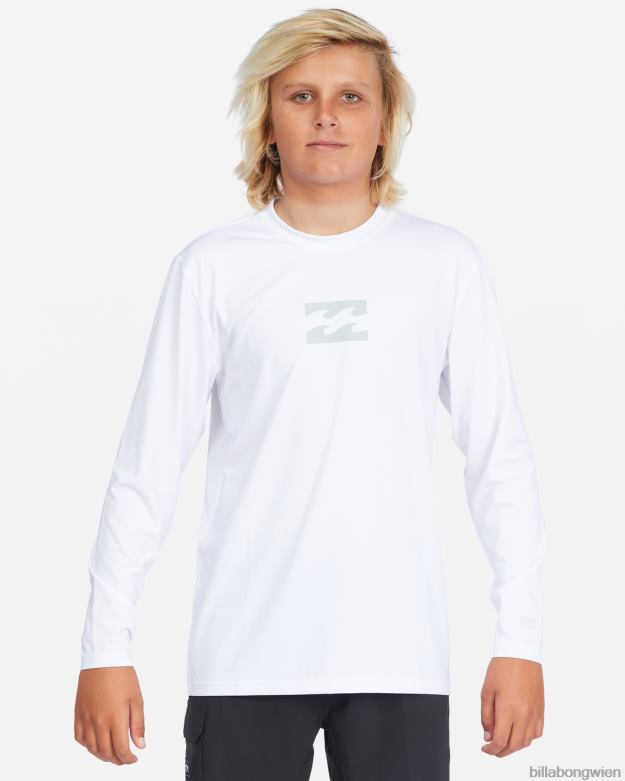 Billabong Clothing 00V68959 | Billabong Ganztägiges Wave-Langarm-Surf-T-Shirt mit lockerer Passform Weiß Jungs