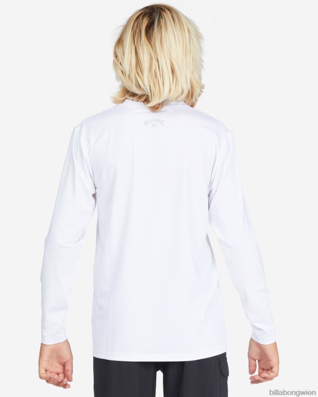 Billabong Clothing 00V68959 | Billabong Ganztägiges Wave-Langarm-Surf-T-Shirt mit lockerer Passform Weiß Jungs